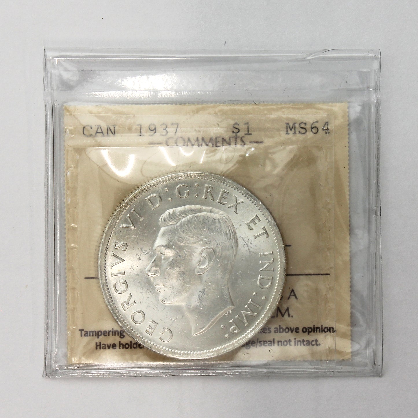 1937 Canada Dollar ICCS Certified MS64 (XSW 736)