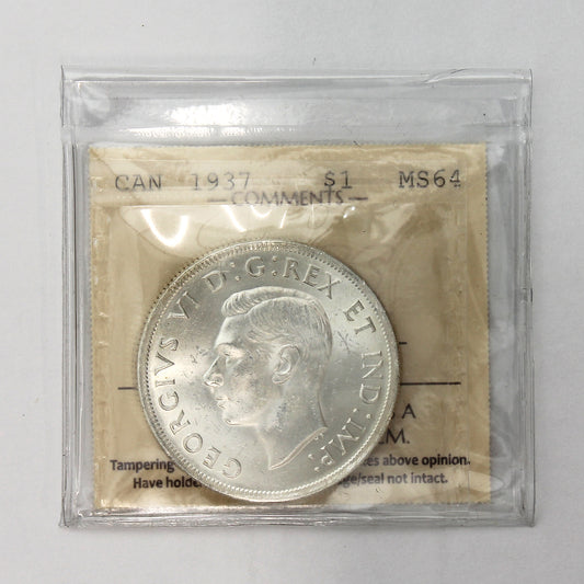 1937 Canada Dollar ICCS Certified MS64 (XSW 736)