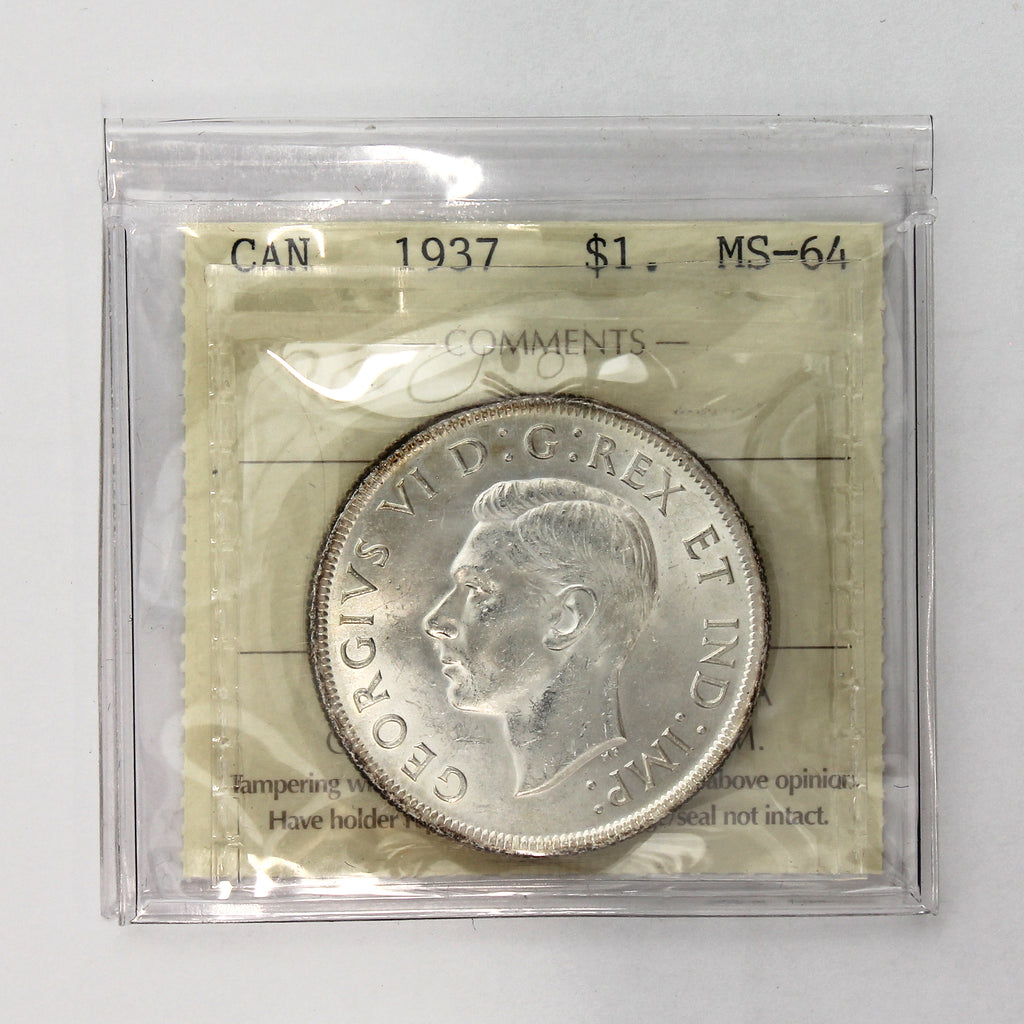 1937 Canada Dollar ICCS Certified MS64 (XER 585)
