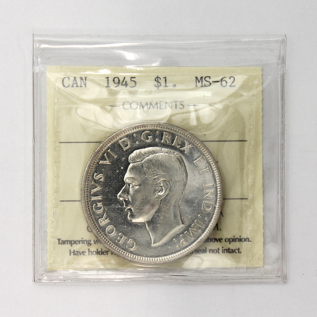 1945 Canada Dollar ICCS Certified MS62 (XFM 219)