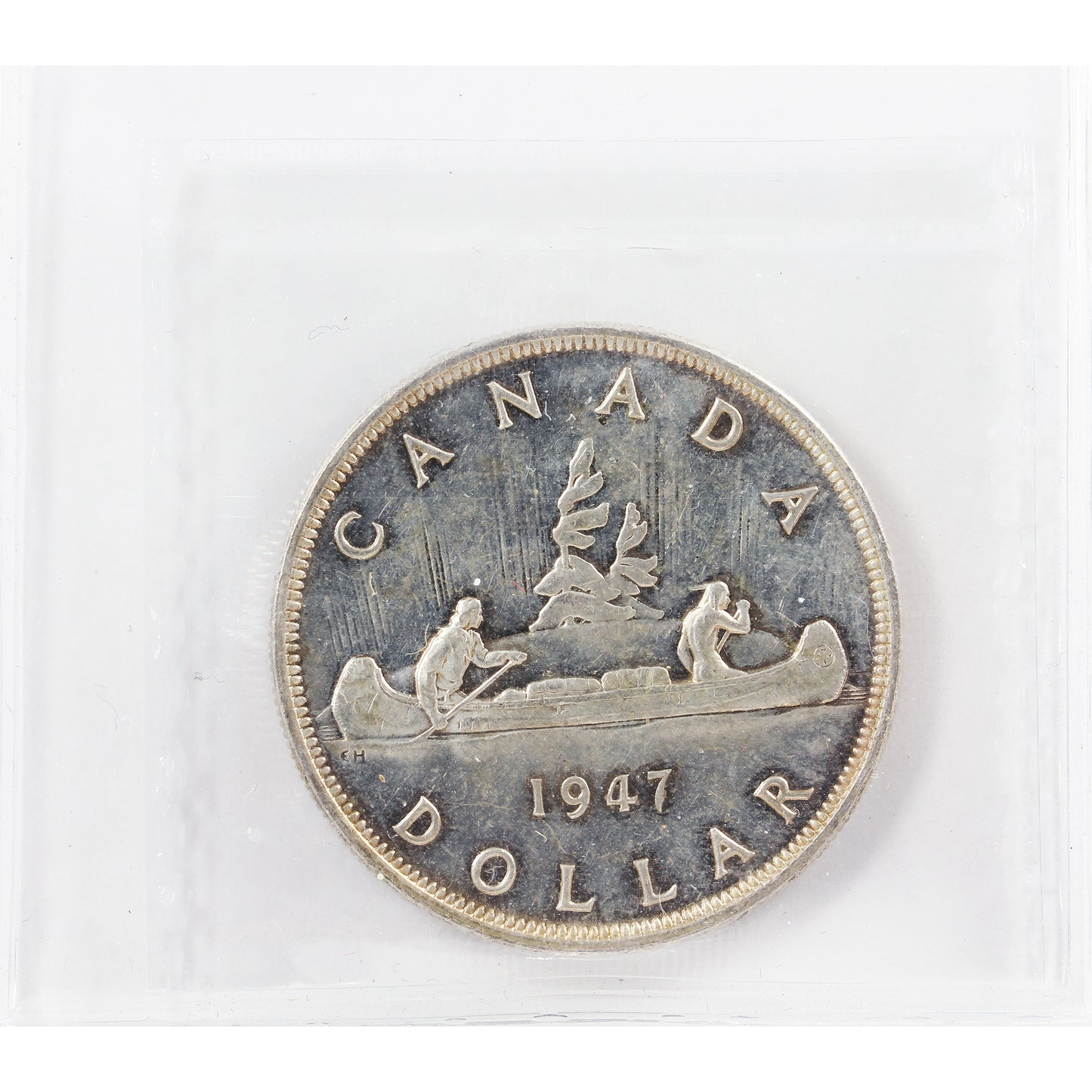 1947 Pointed 7, 2x HP Canada Dollar ICCS Certified MS62