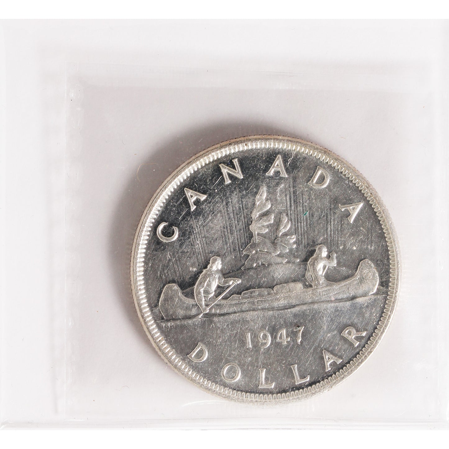1947 Pointed 7; Dot Canada ICCS Certified MS60