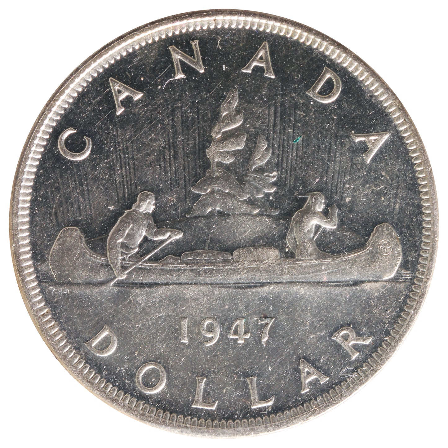 1947 Pointed 7; Dot Canada ICCS Certified MS60