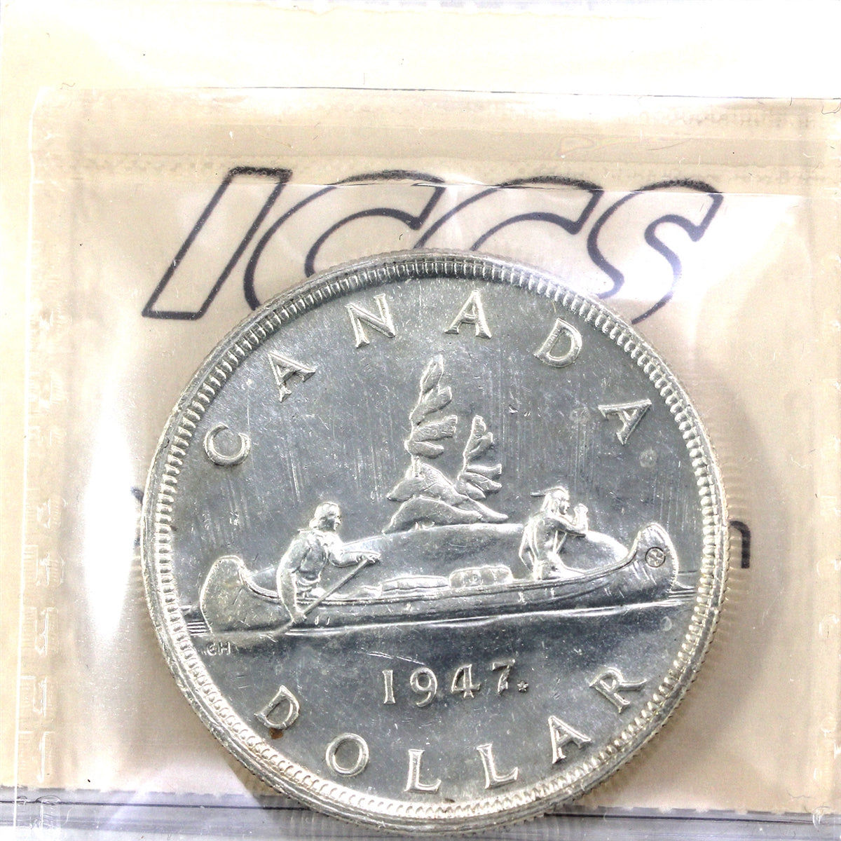 1947 Maple Leaf; Double HP Canada Dollar ICCS Certified MS60