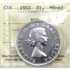 1953 NSF Canada Dollar ICCS Certified MS62