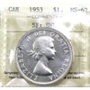 1953 SF; SWL Canada Dollar ICCS Certified MS62