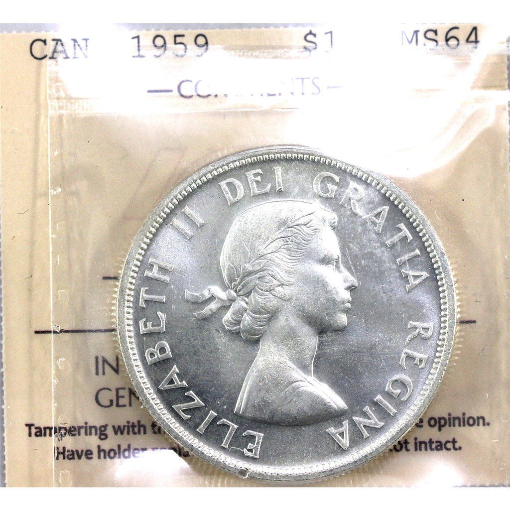 1959 Canada Dollar ICCS Certified MS64 (XKX 203)