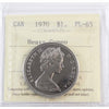 1970 Canada Dollar ICCS Certified PL65 Heavy Cameo