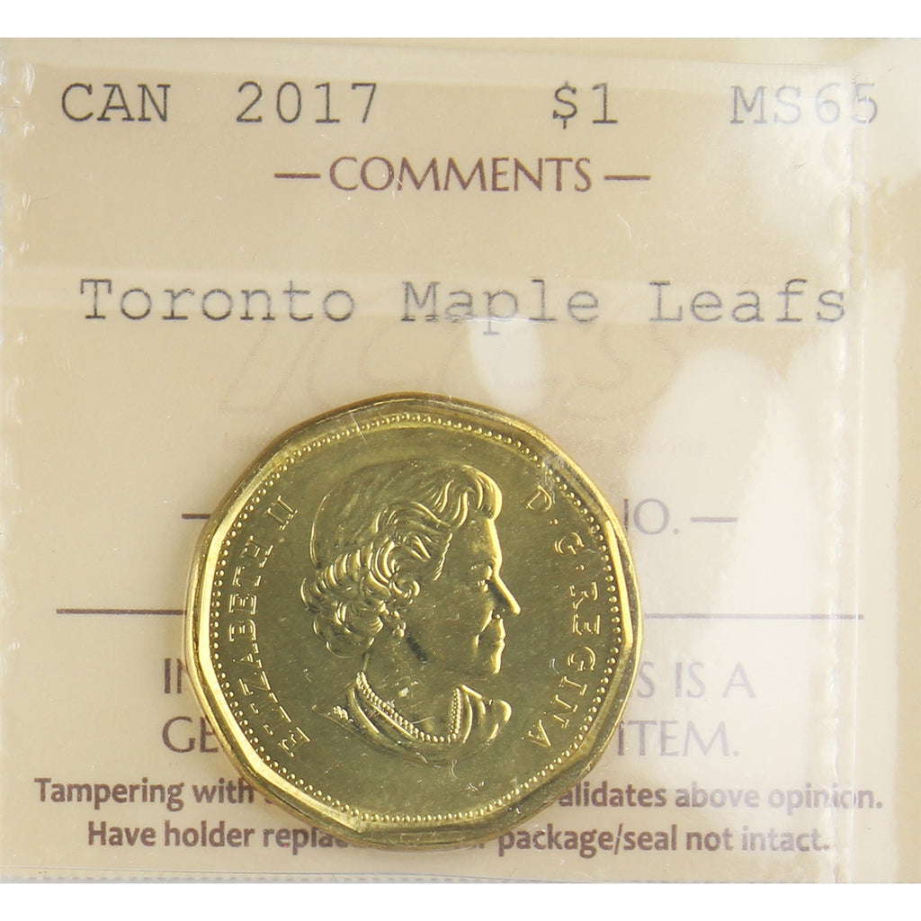 2017 Toronto Maple Leafs Loon Dollar ICCS Certified MS65