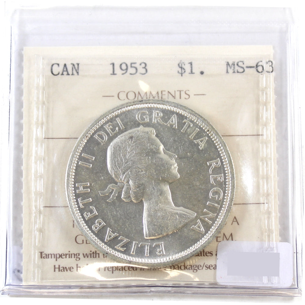 1953 SF Canada Dollar ICCS Certified MS63