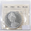 1965 Small Beads Blunt 5 (Type 2) Canada Dollar ICCS Certified PL65