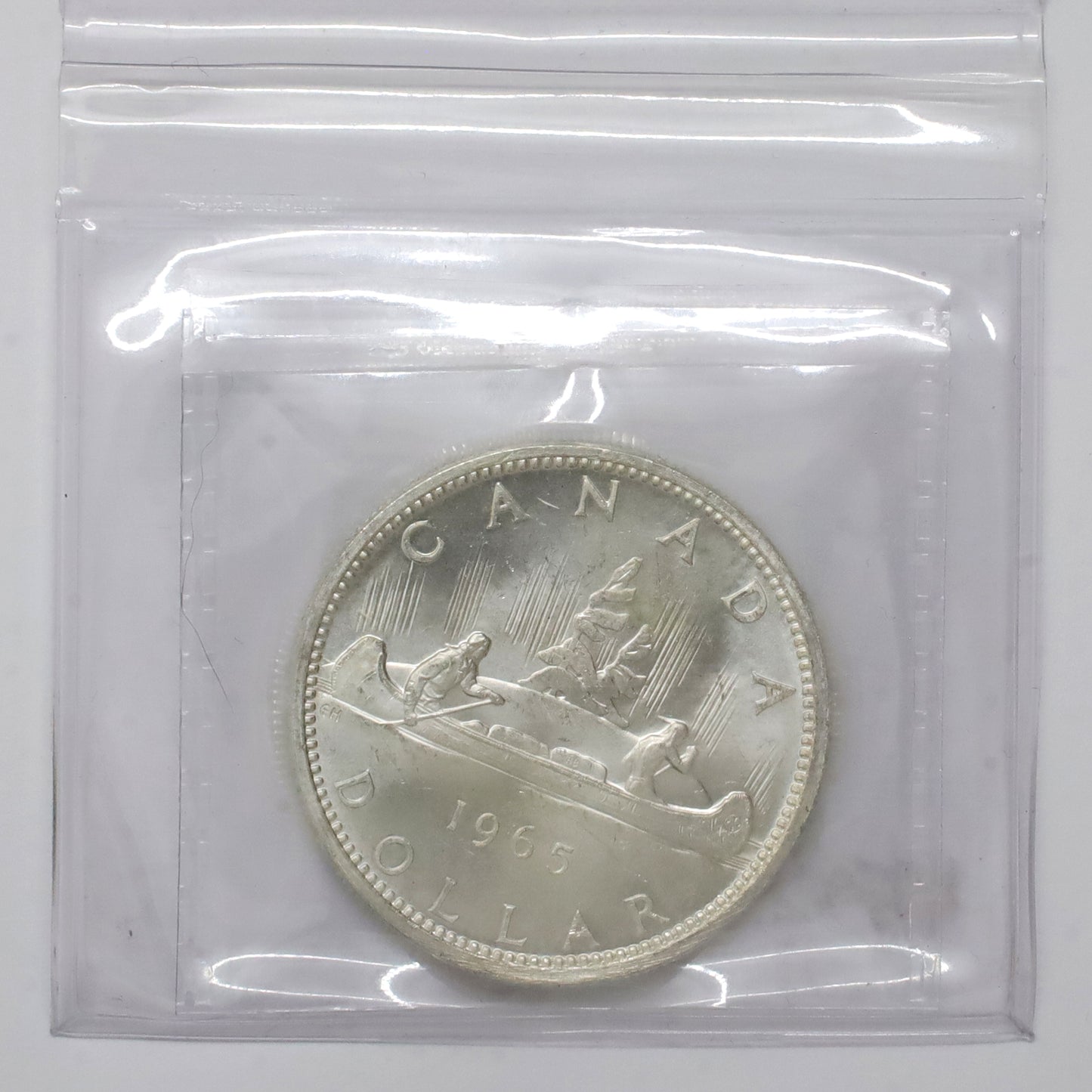 1965 Medium Beads Ptd. 5 (Type 5) Canada Dollar ICCS Certified MS64 Cameo