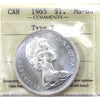 1965 Medium Beads Ptd. 5 (Type 5) Canada Dollar ICCS Certified MS64