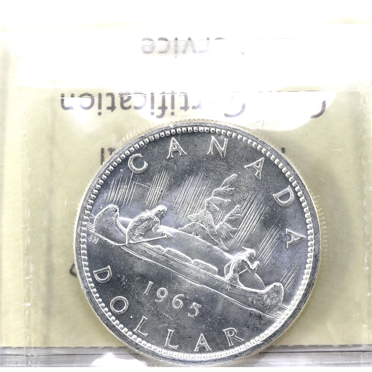 1965 Medium Beads Ptd. 5 (Type 5) Canada Dollar ICCS Certified MS64