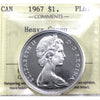 1967 Canada Dollar ICCS Certified PL67 Heavy Cameo