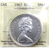 1967 Canada Dollar ICCS Certified SP65 Cameo