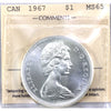 1967 Canada Dollar ICCS Certified MS65