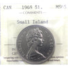 1968 Small Island Canada Dollar ICCS Certified MS65