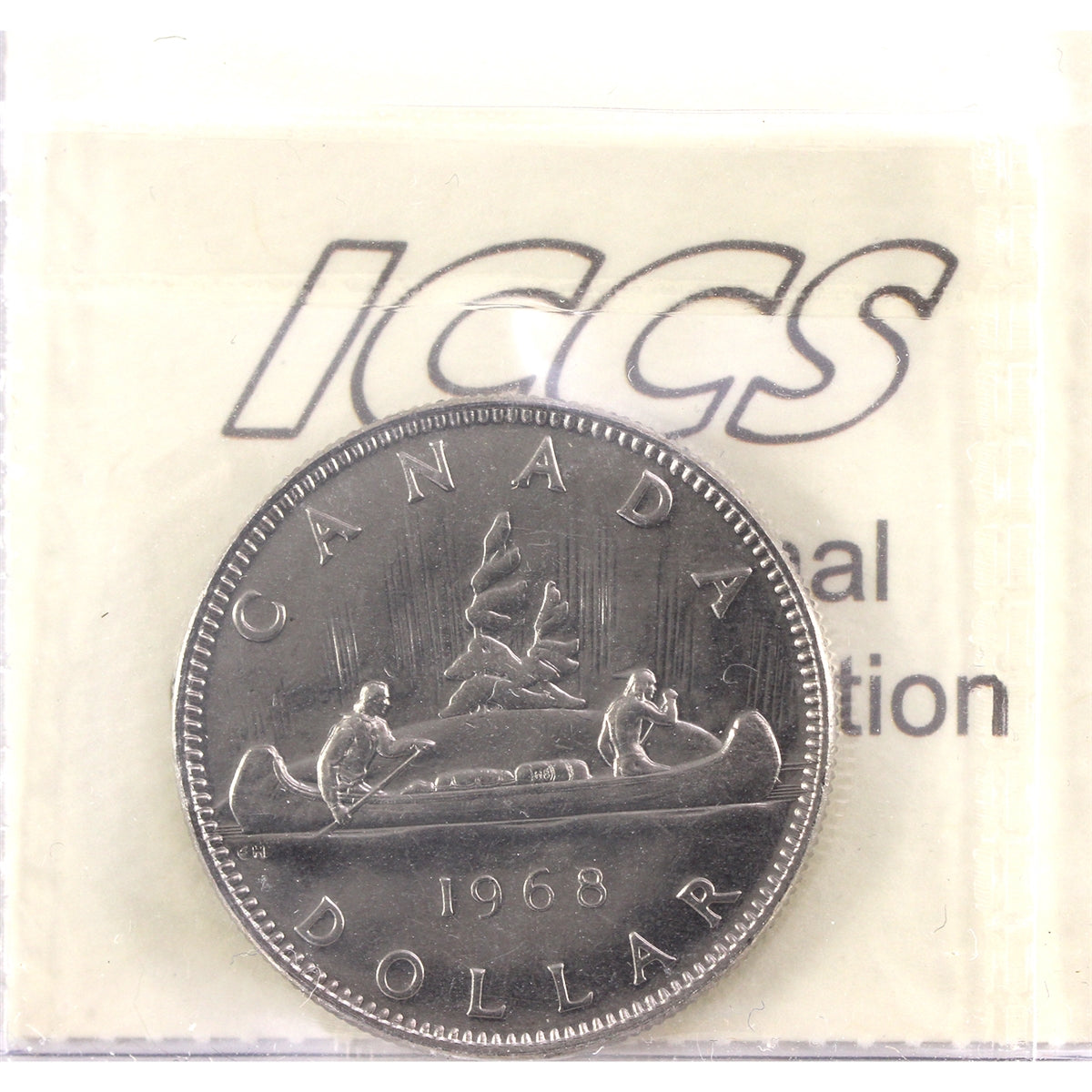 1968 Small Island Canada Dollar ICCS Certified MS65