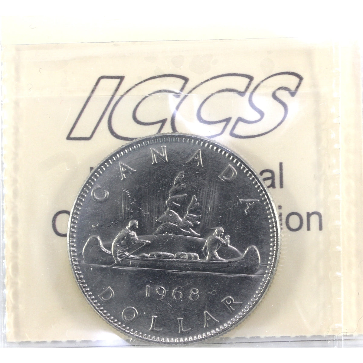 1968 No Island Canada Dollar ICCS Certified MS64