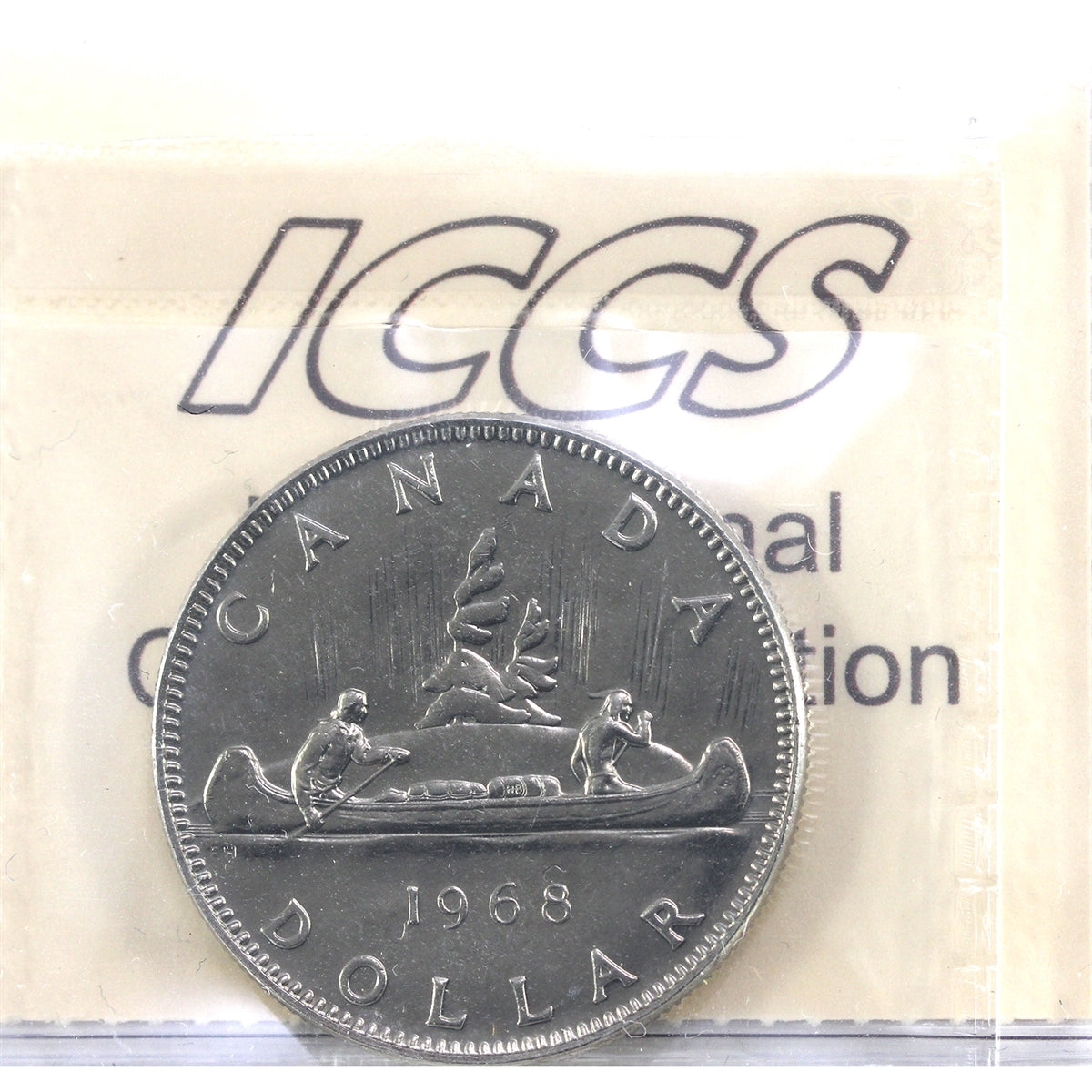 1968 No Island Canada Dollar ICCS Certified MS63