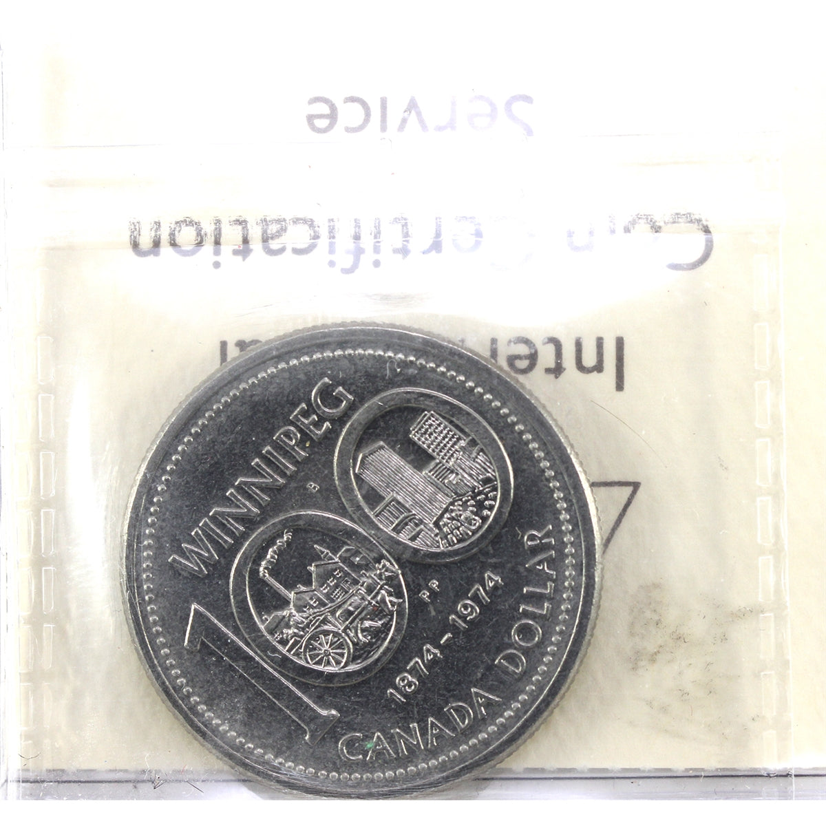 1974 Double Yoke Canada Nickel Dollar ICCS Certified MS64