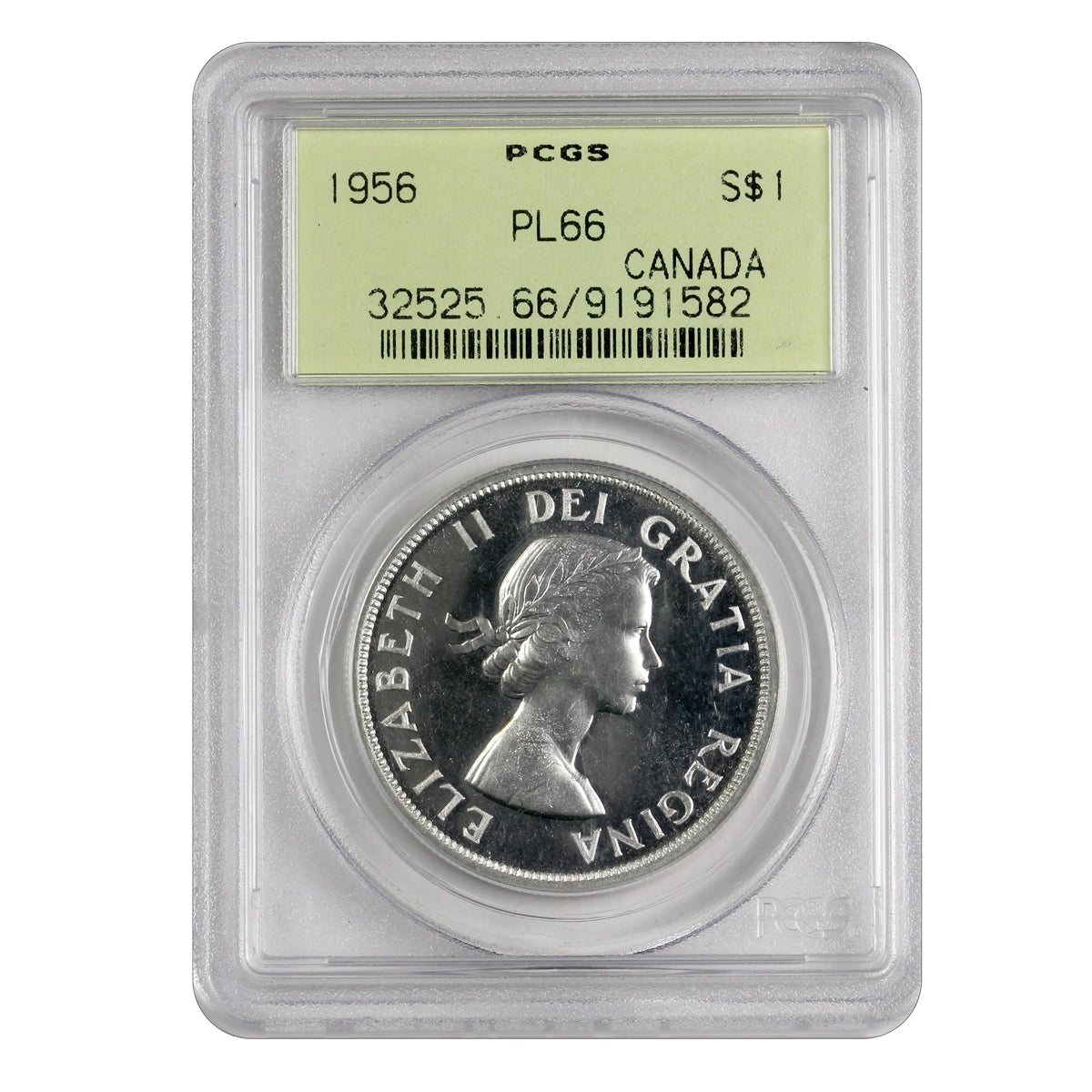 1956 Canada Dollar PCGS Certified PL66