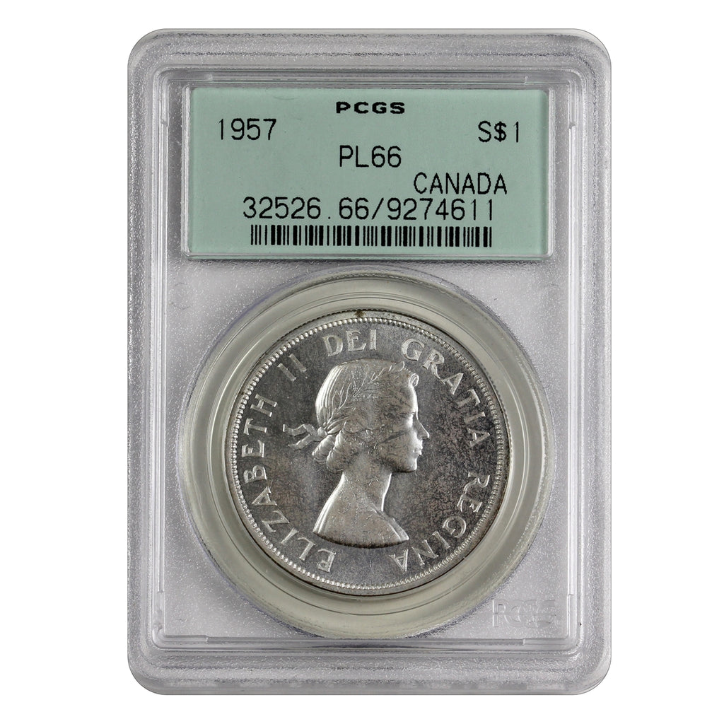 1957 Canada Dollar PCGS Certified PL66