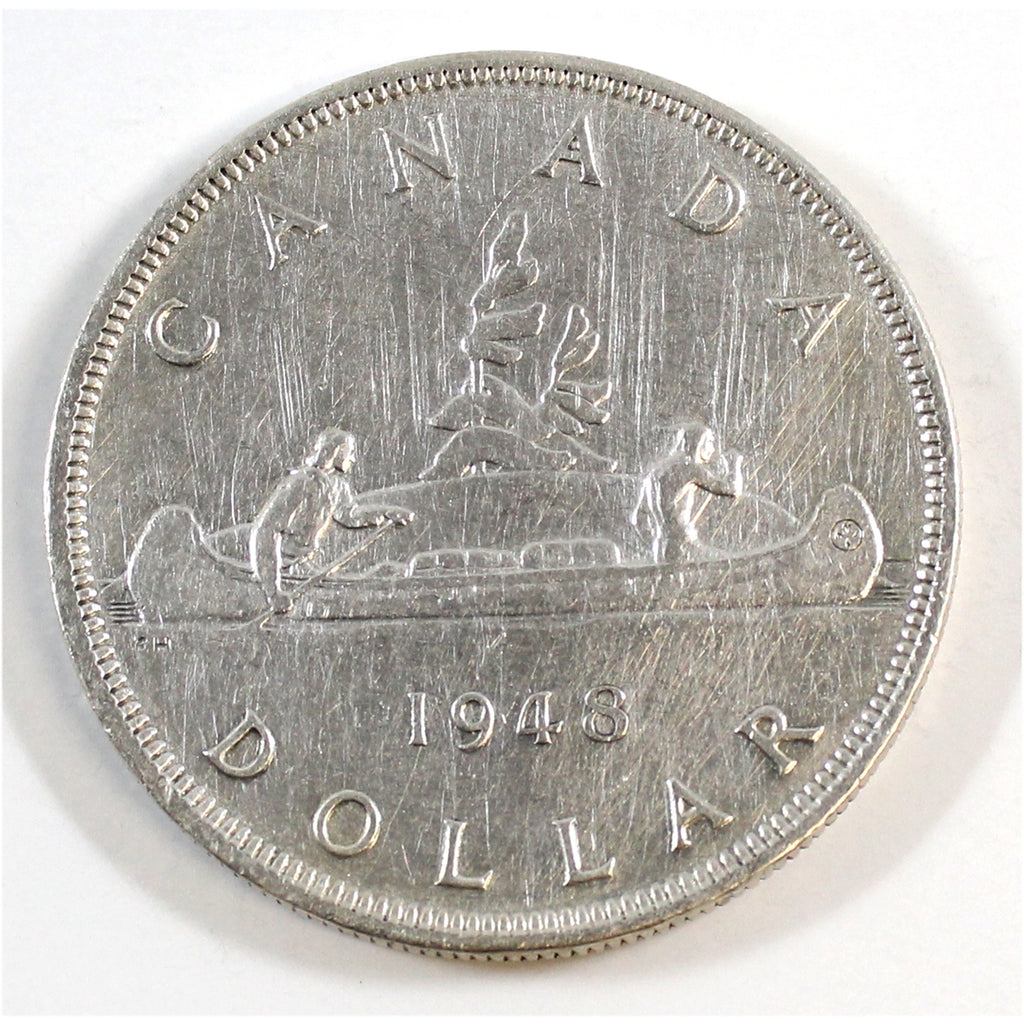 1948 Canada Dollar Extra Fine (EF40) Scratched $