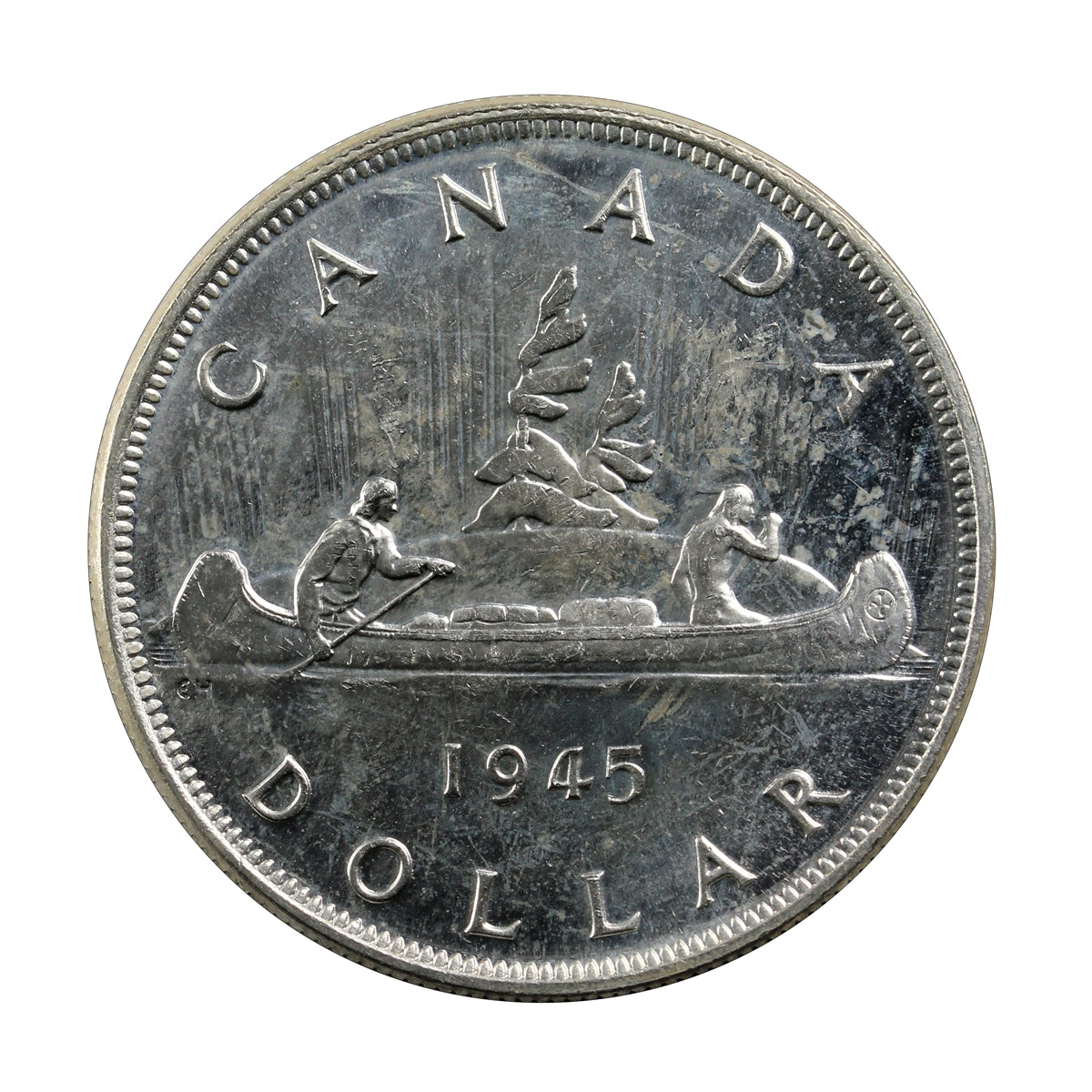 1945 Canada Dollar Brilliant Uncirculated (MS63) $