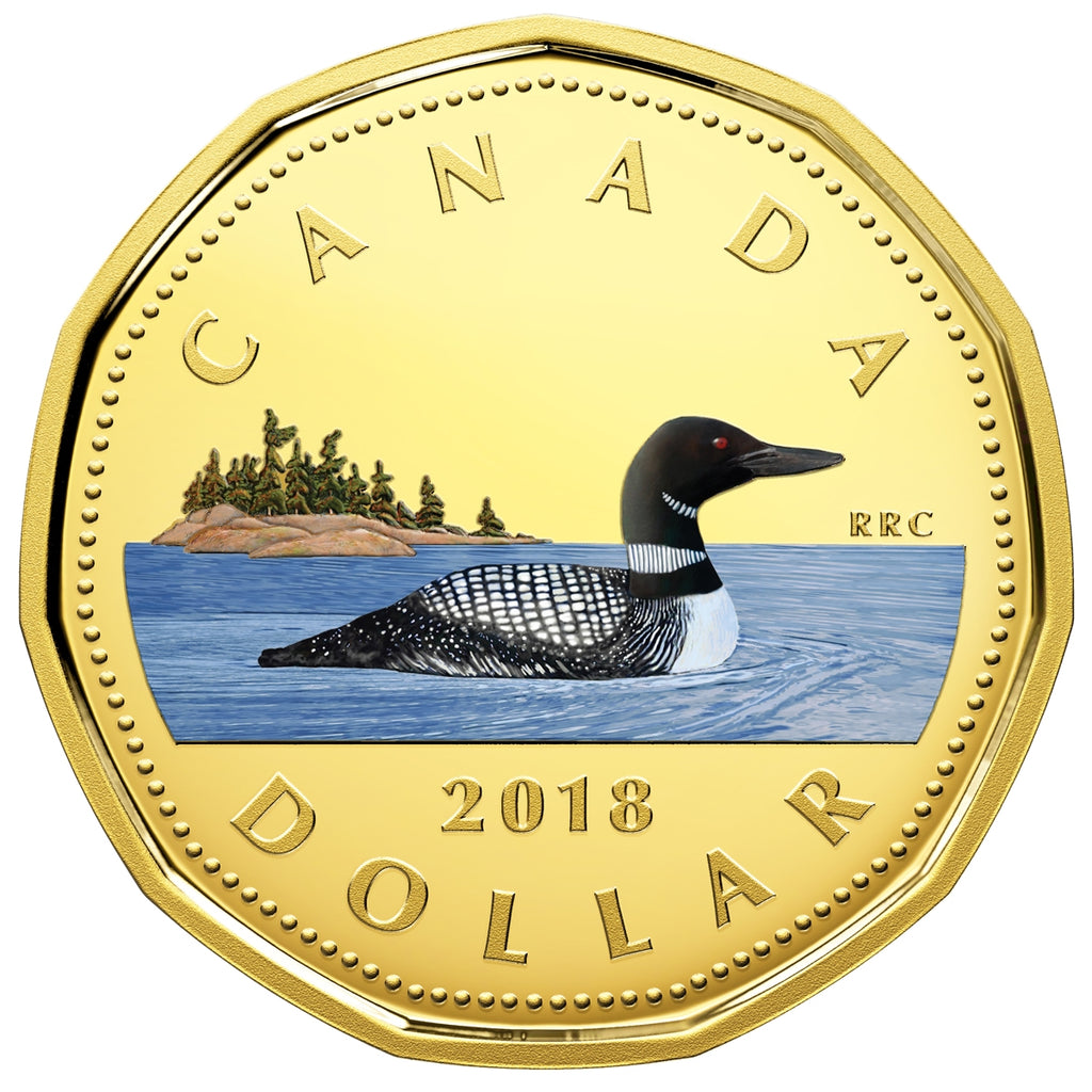 2018 Canada Loon Dollar Coloured Silver Proof (No Tax)