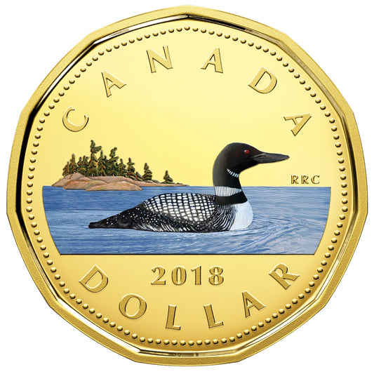 2018 Canada Loon Dollar Coloured Silver Proof (No Tax)