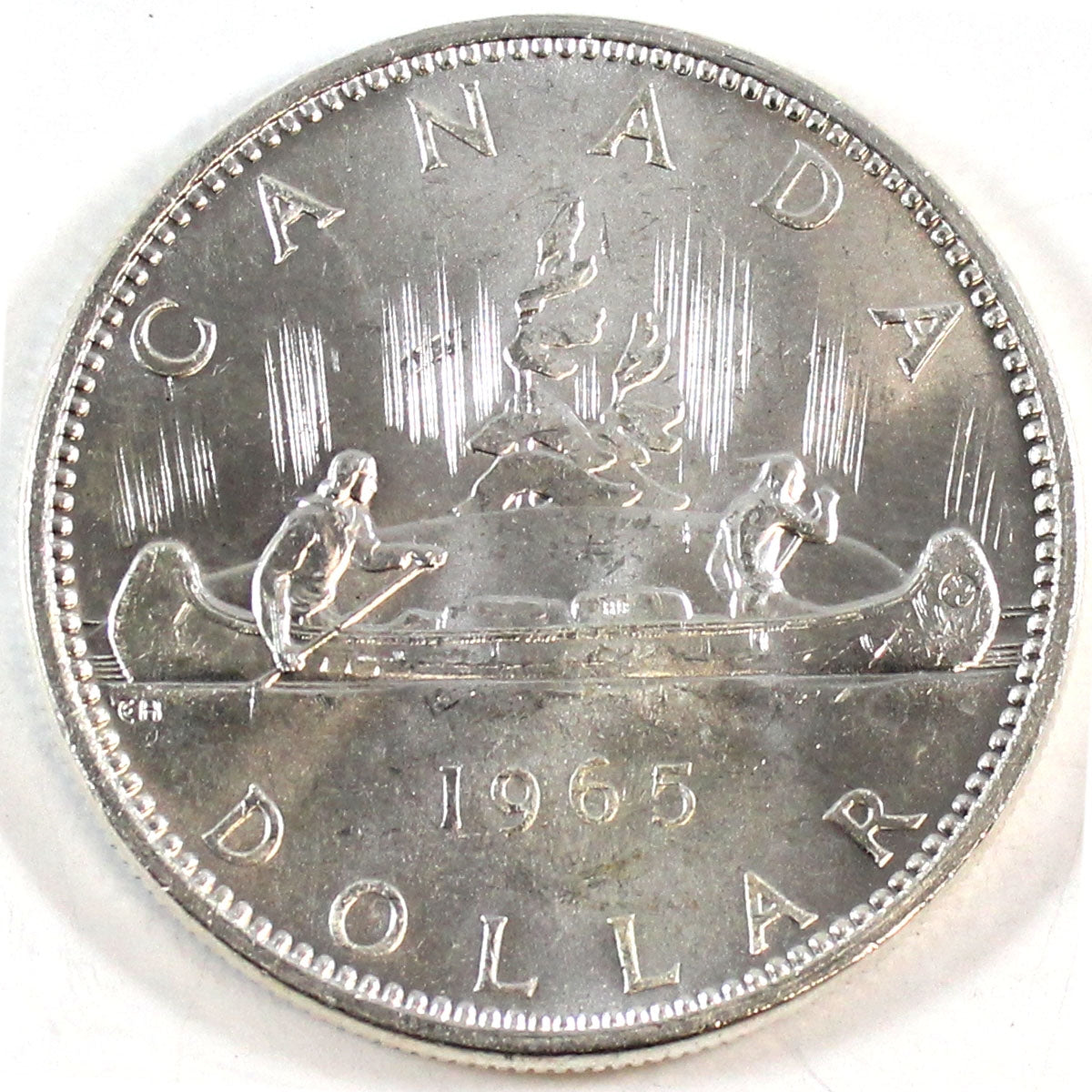 1965 Small Beads Blunt 5 (Variety 2) Canada Dollar Brilliant Uncirculated Cameo (MS63)