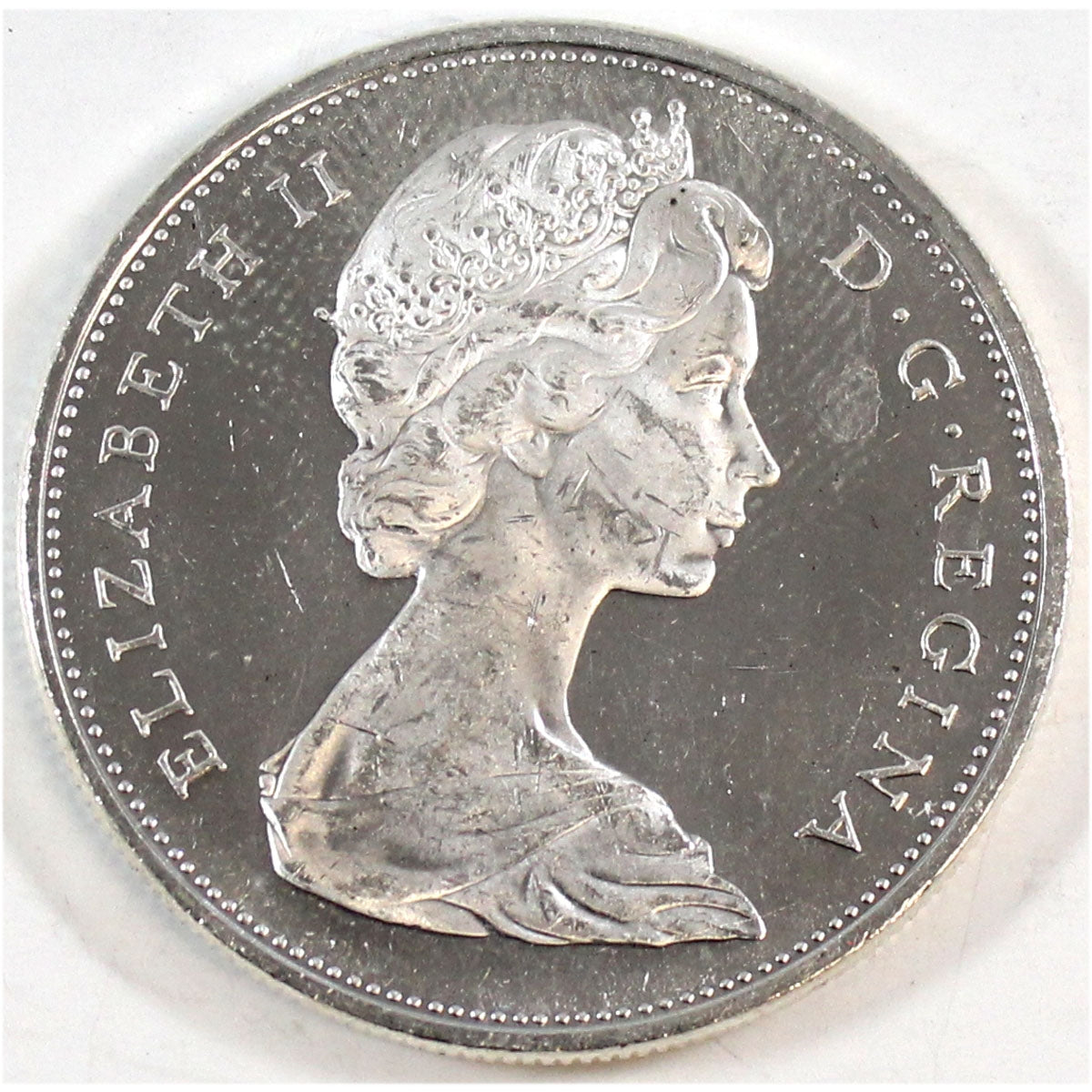 1965 Small Beads Blunt 5 (Variety 2) Canada Dollar Brilliant Uncirculated Cameo (MS63)