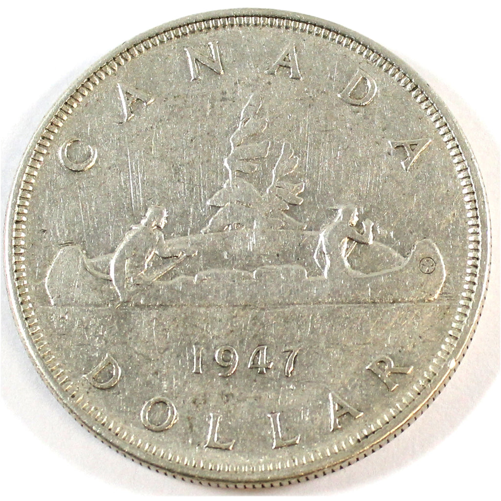 1947 2x HP Pointed 7 Canada Dollar F-VF (F15)