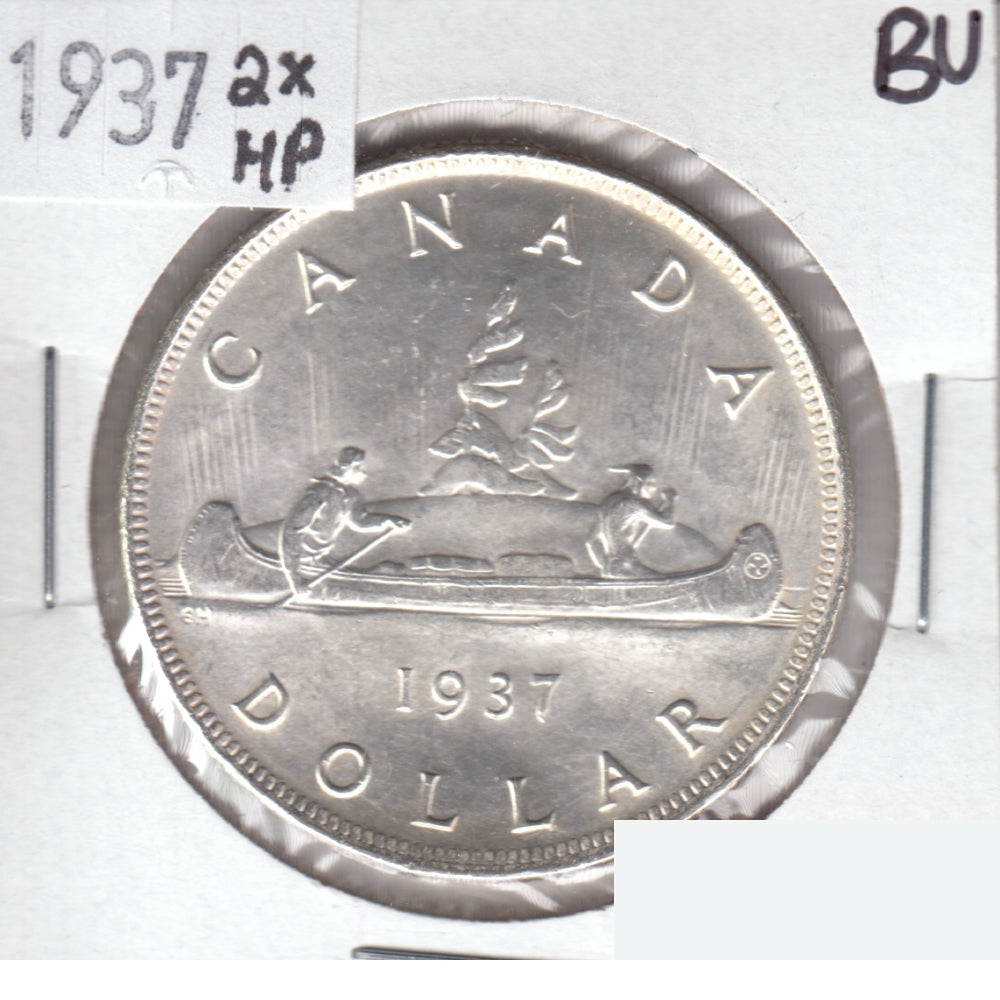 1937 2x HP Canada Dollar Brilliant Uncirculated $