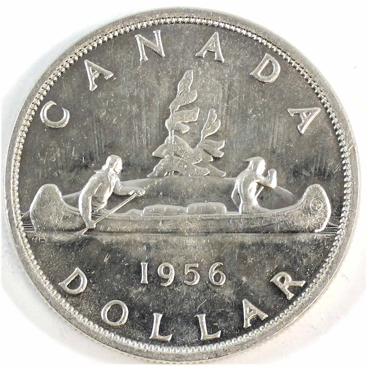 1956 Canada Dollar AU-UNC Cameo (AU55)
