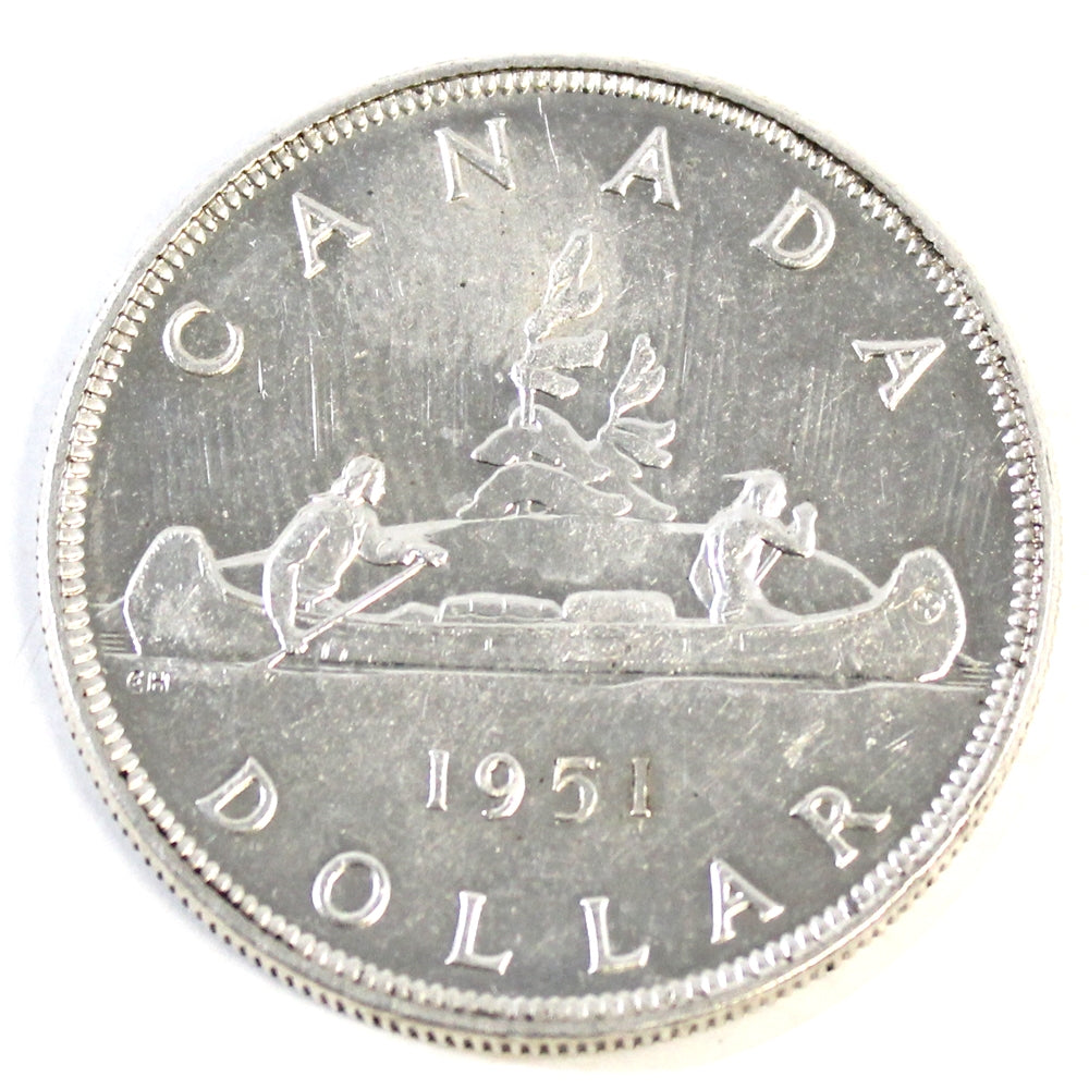 1951 Canada Dollar AU-UNC Cameo (AU55)