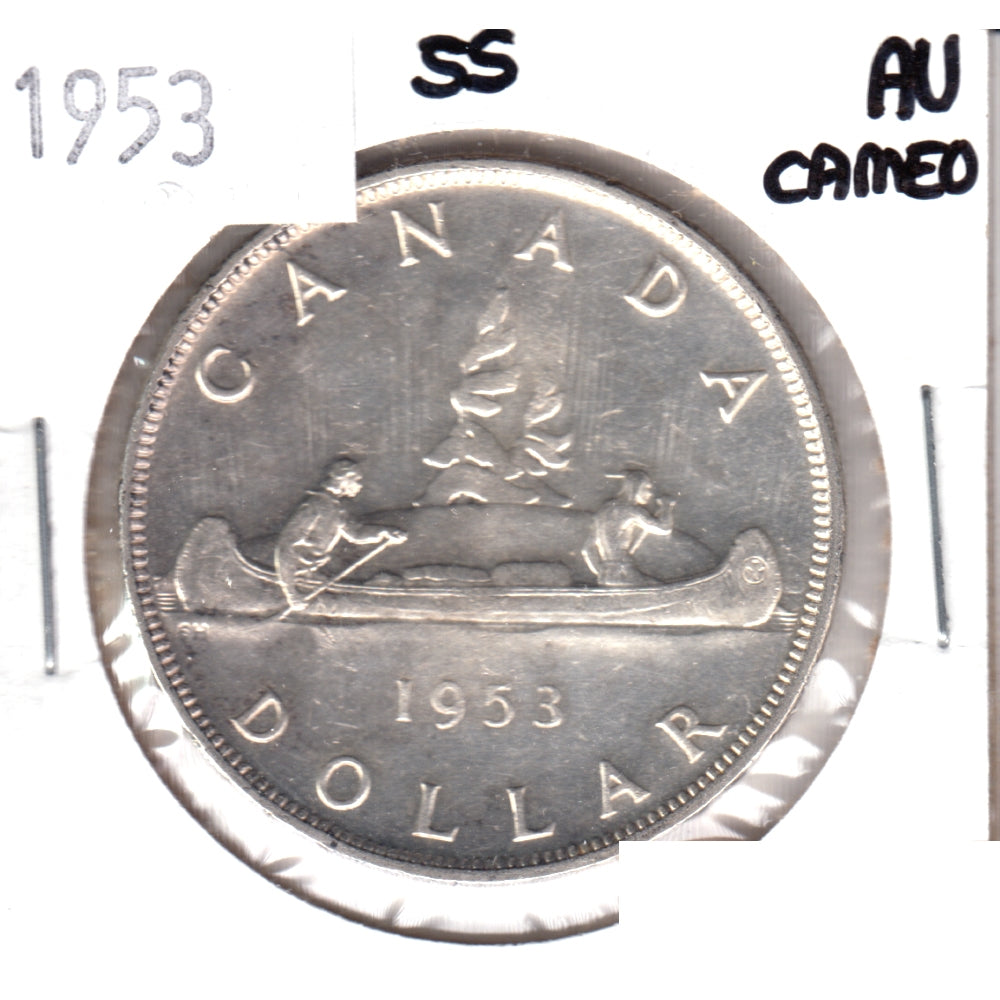 1953 SS Canada Dollar Almost Uncirculated Cameo (AU50)
