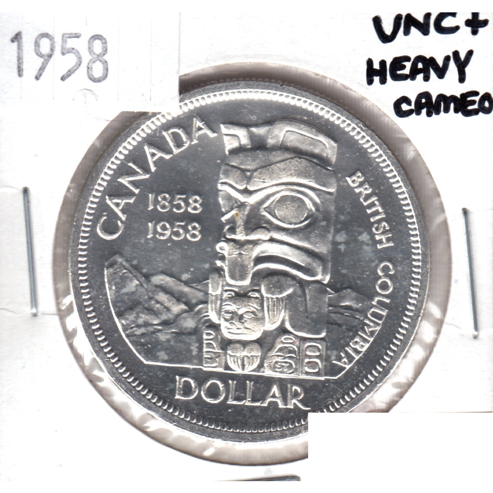 1958 Canada Dollar UNC+ Heavy Cameo (MS62)