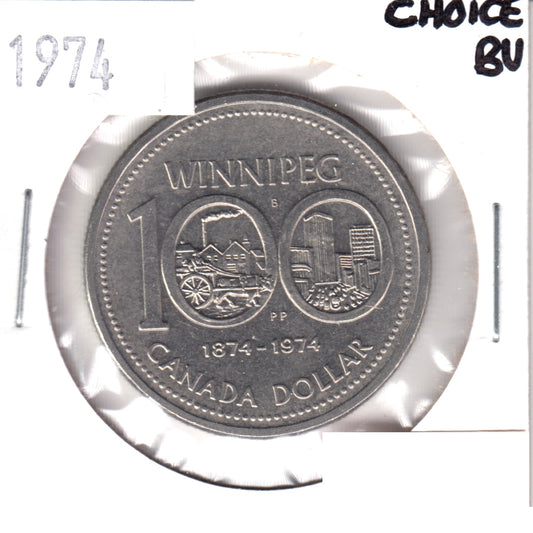 1974 Canada Nickel Dollar Choice BU (MS64)