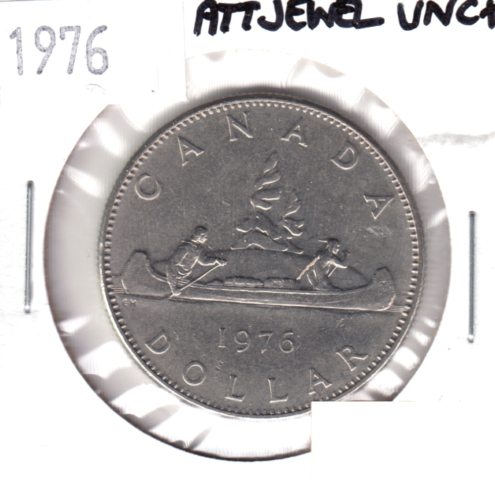 1976 Attached Jewel Canada Nickel Dollar UNC+ (MS62)