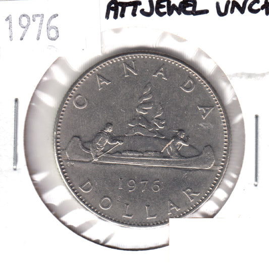 1976 Attached Jewel Canada Nickel Dollar UNC+ (MS62)