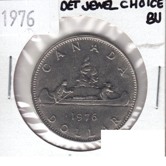 1976 Detached Jewel Canada Nickel Dollar Choice BU (MS64)