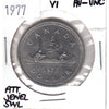 1977 Var. 1 Attached Jewel SWL Canada Nickel Dollar AU-UNC (AU55)
