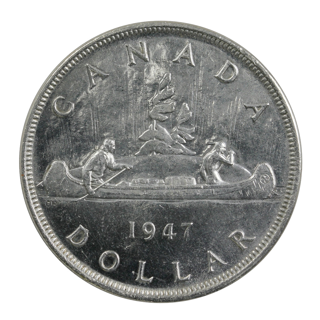 1947 4x HP Pointed 7 Canada Dollar UNC+ (MS62) $