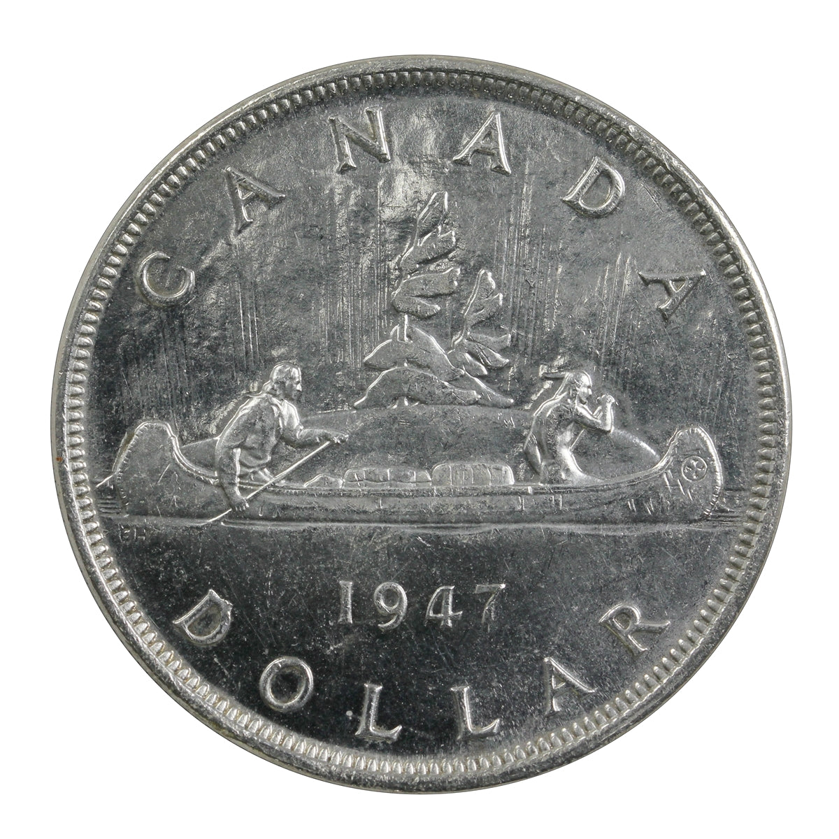 1947 4x HP Pointed 7 Canada Dollar UNC+ (MS62) $