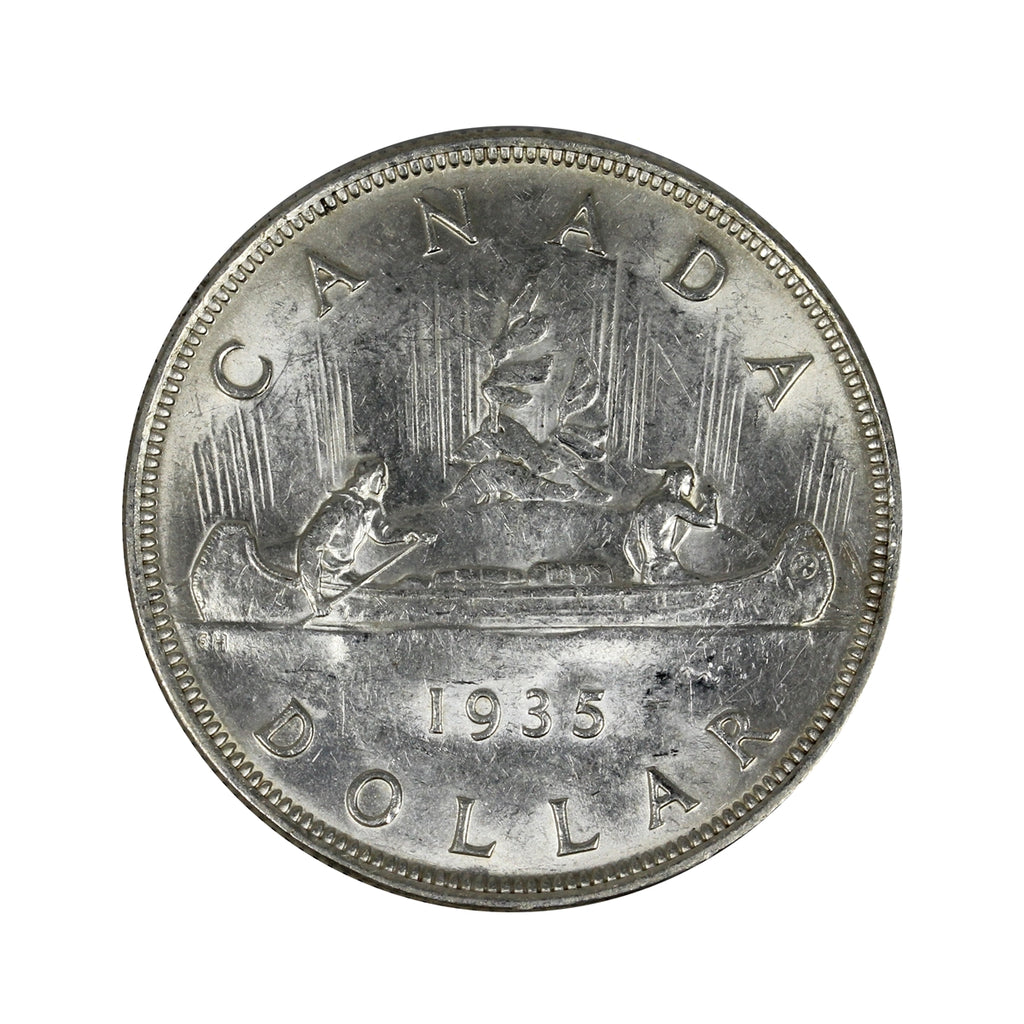 1935 2x XXV Canada Dollar AU-UNC (AU55)