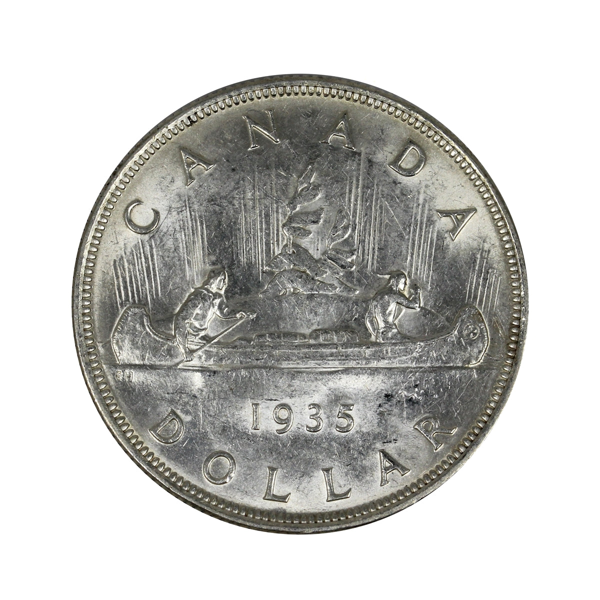 1935 2x XXV Canada Dollar AU-UNC (AU55)