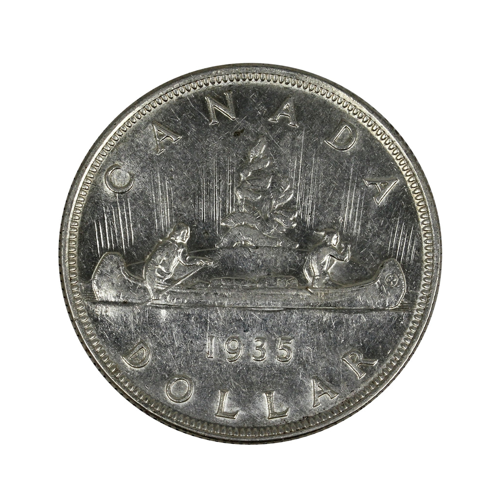 1935 2x XXV Canada Dollar EF-AU (EF45) $